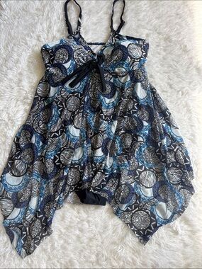 New In Packaging American Trends Multi Print Swim Dress Mesh Size M/L